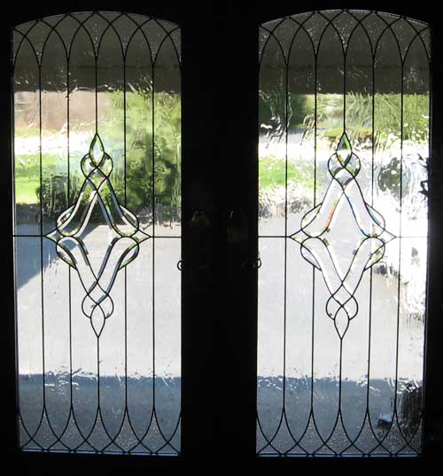 beveled glass doors